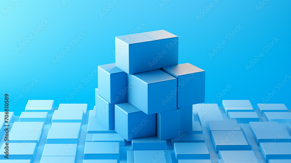 academic atom. An atomic structure model with educational blue space. 3D rendered academic atom. An atomic structure model with educational blue space. 3D rendered