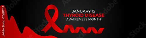 vector graphic of thyroid disease awareness month good for thyroid disease awareness month celebration. suit for banner, cover, greeting card, poster with background. Vector illustration. photo