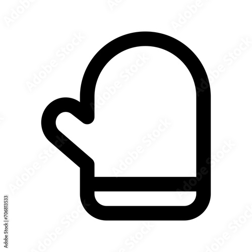 oven glove line icon