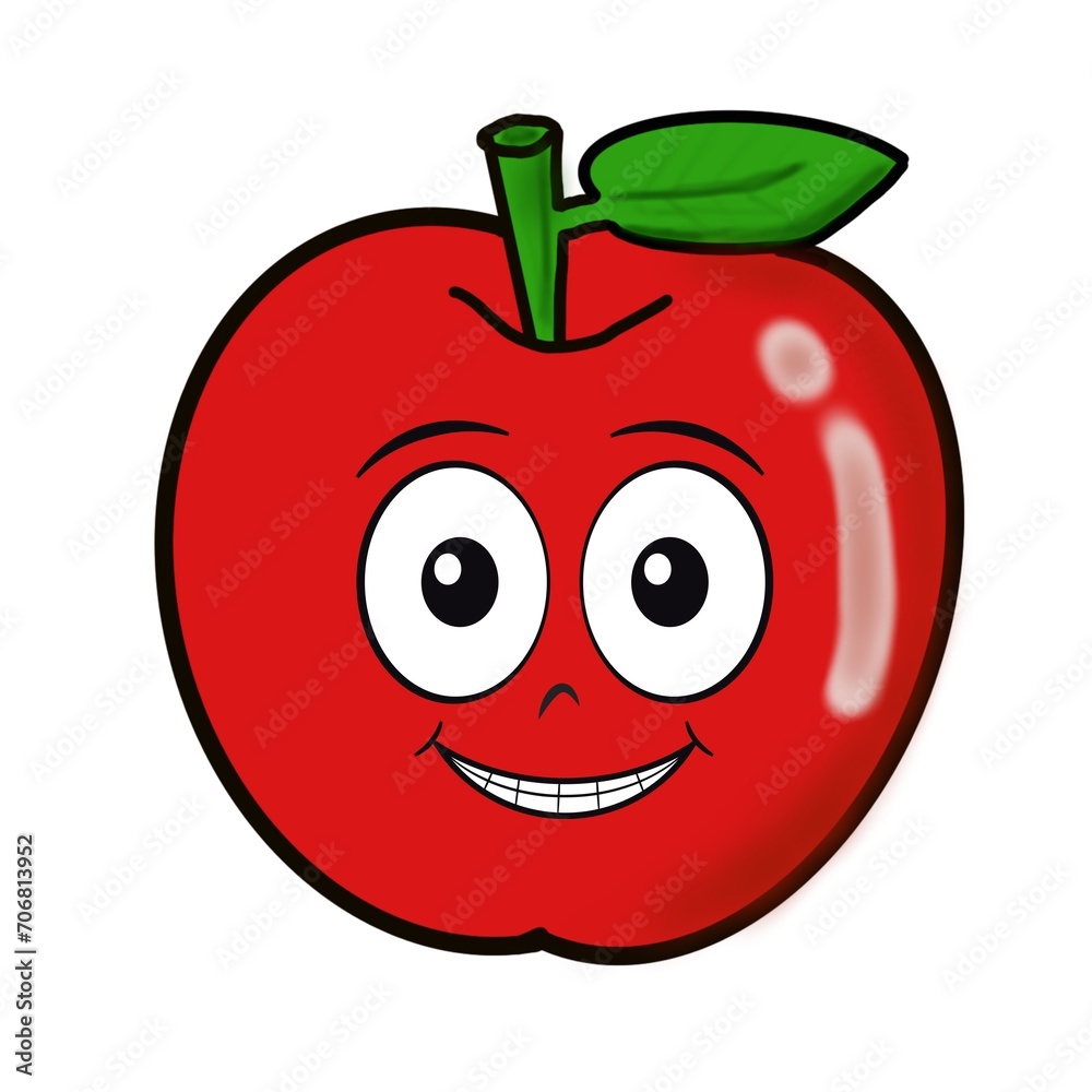 A Smile Apple Character Design A Smile Apple Character Design
