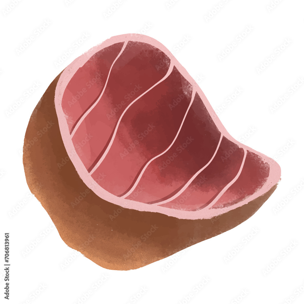 Beef Meat Water Color Illustrations Beef Meat Water Color Illustrations