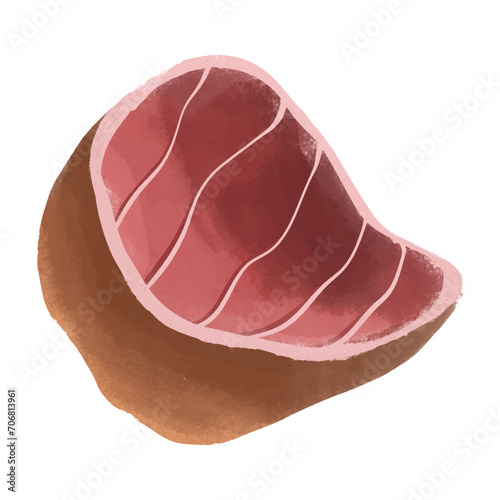 Beef Meat Water Color Illustrations