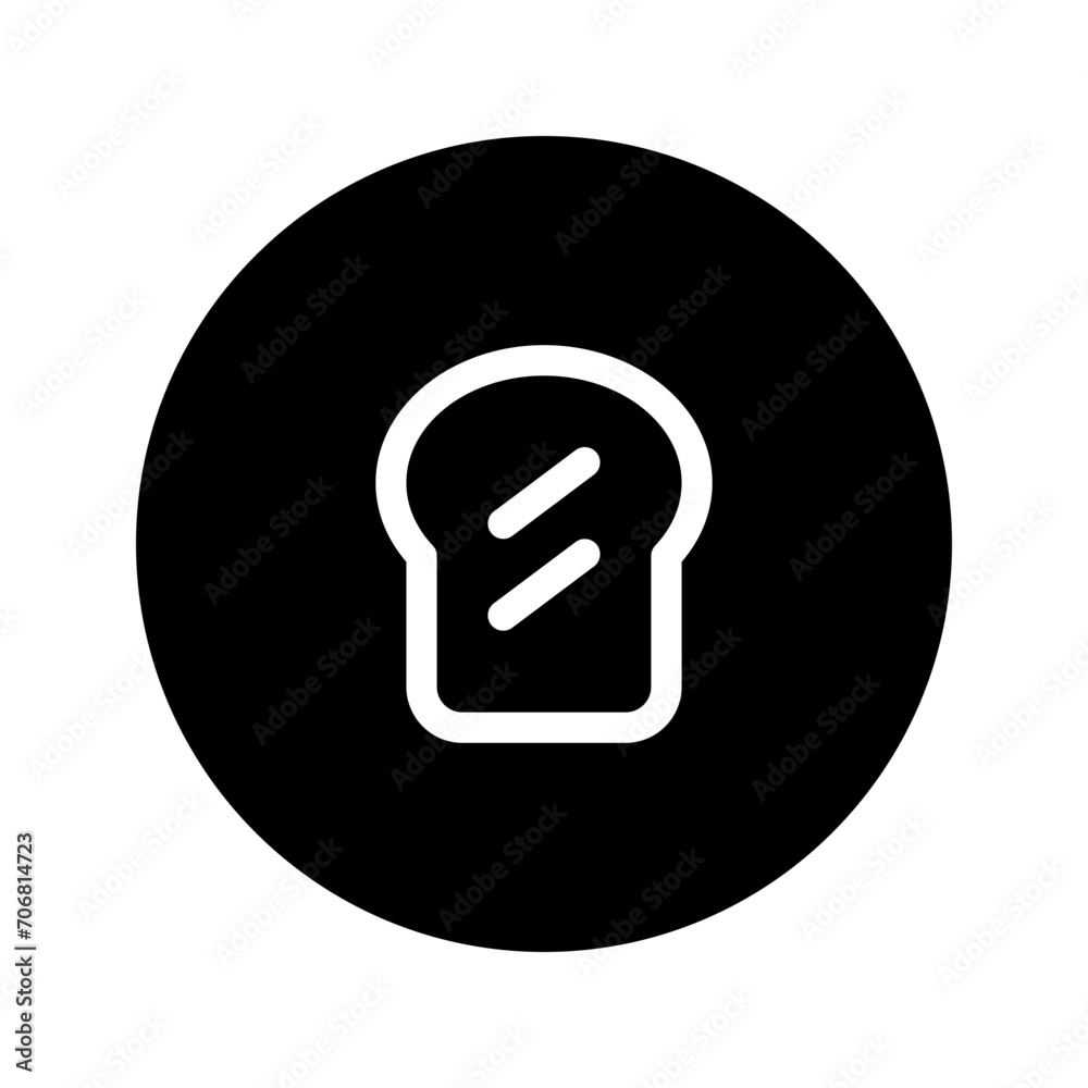 sliced bread line circular icon sliced bread line circular icon