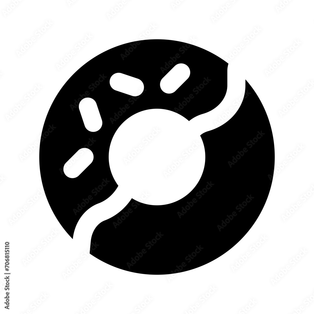Fototapeta premium doughnut glyph icon