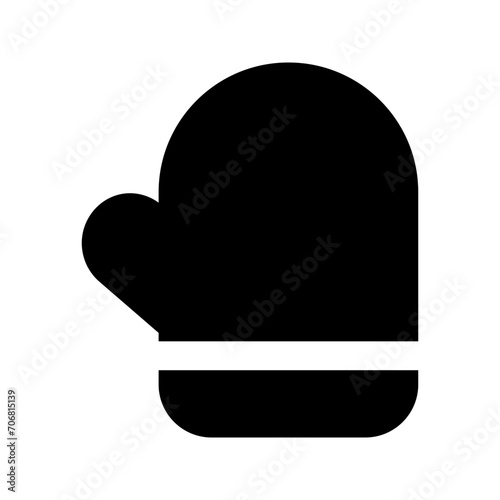 oven glove glyph icon