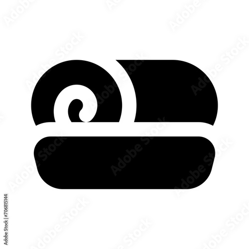 roll cake glyph icon