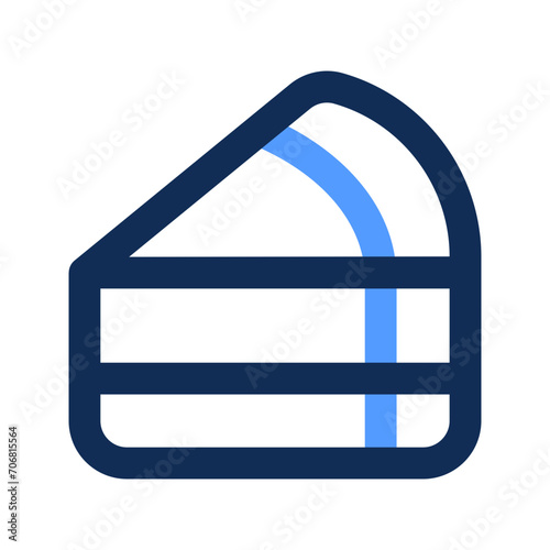 cheesecake outline color icon