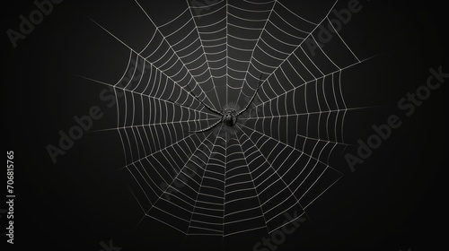 Spider web black with transparent background isolated on white background,. Created using Generative AI Technology