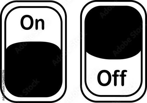 On/Off switch Icon . Replaceable vector design.