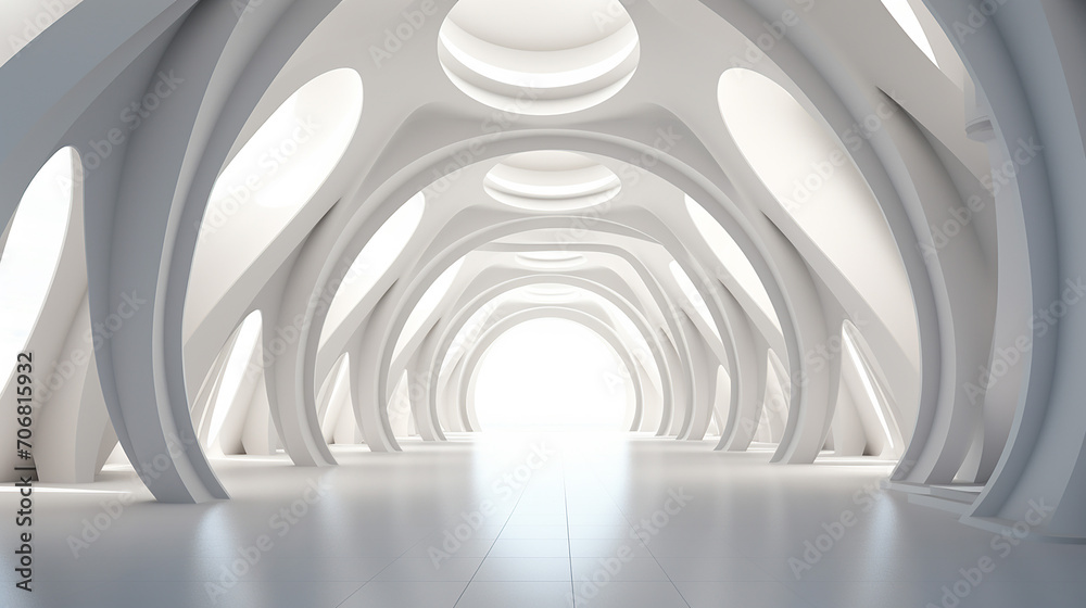abstract architecture background arched interior 3d render abstract architecture background arched interior 3d render