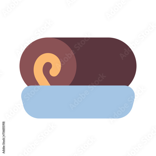 roll cake flat icon