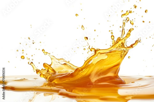 Honey splash isolated on white background