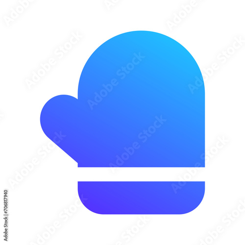 oven glove gradient fill icon