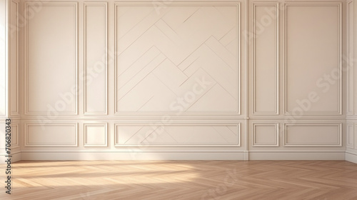 empty luxury beige white wall room white door