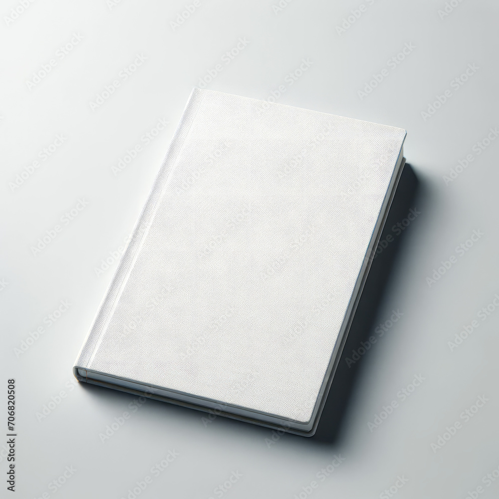 Fototapeta premium Blank Notebook on Plain Background - Product Mockup