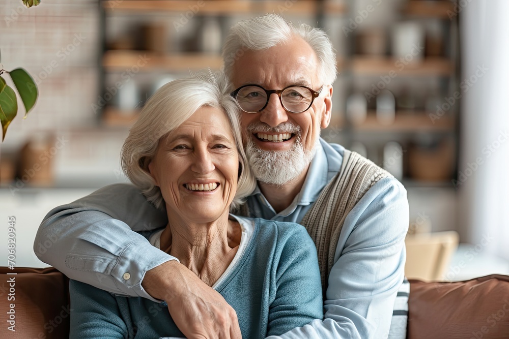Heartwarming scene of elder lovers smiling and sharing moments of happiness, cherishing quality time together Heartwarming scene of elder lovers smiling and sharing moments of happiness, cherishing quality time together
