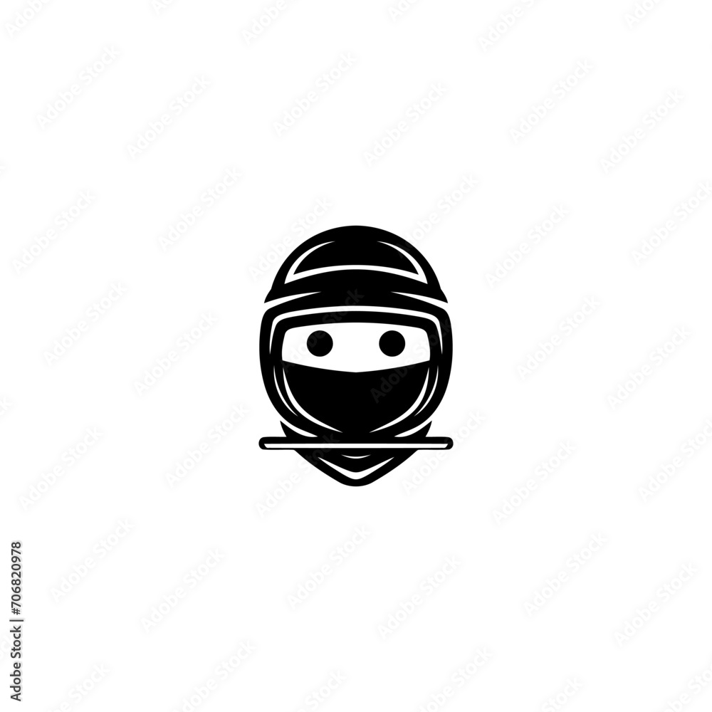 Ninja logo design vector illustration