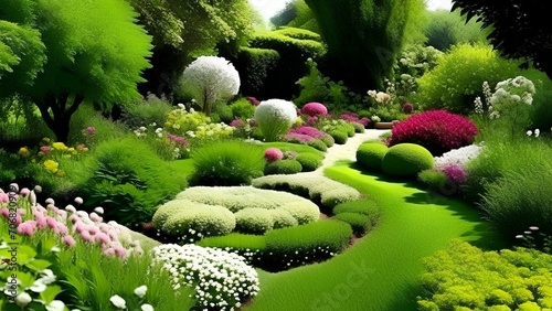 green garden in the garden