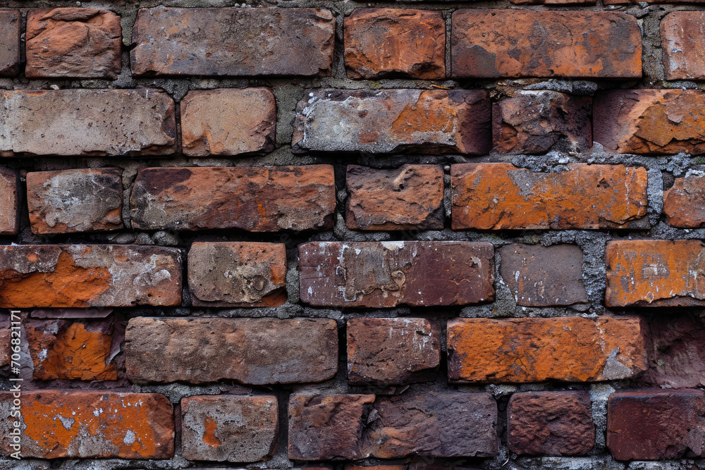 Bricks, realistic effect, flat wall Bricks, realistic effect, flat wall