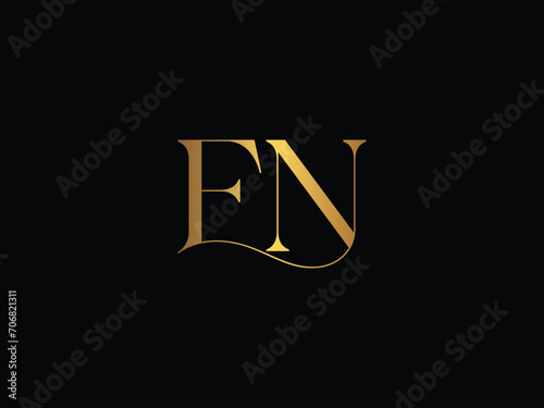 Creative EN, NE , initial monogram elegant vector logo template