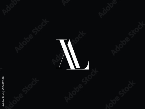 Creative AL, LA, initial monogram elegant vector logo template photo