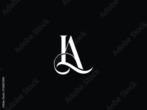 Creative AL, LA, initial monogram elegant vector logo template	