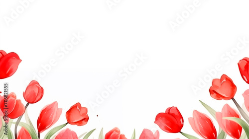 Wallpaper Mural Tulip watercolor style background Torontodigital.ca