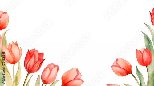 Tulip watercolor style background