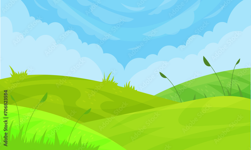 Obraz premium Vector natural landscape wallpaper for video conferencing