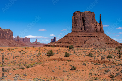 Sentinel Mesa and West Mitten Butte Monument Valley