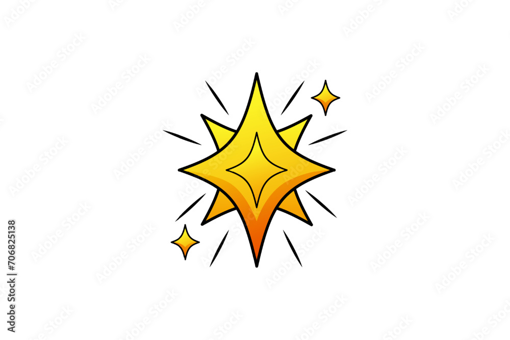 Star Highlight Note Sticker Design Star Highlight Note Sticker Design