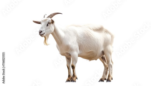 Goat standing up isolated on a white background