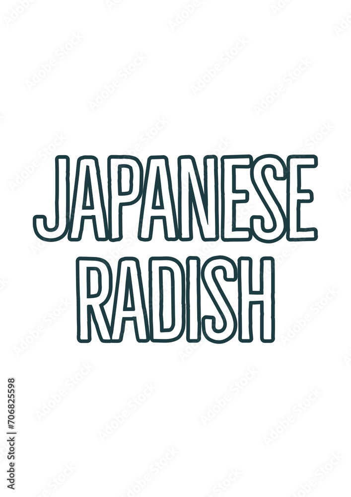 Japanese Radish letters, great for packaging