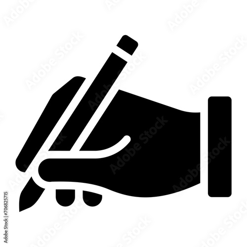 writing glyph icon