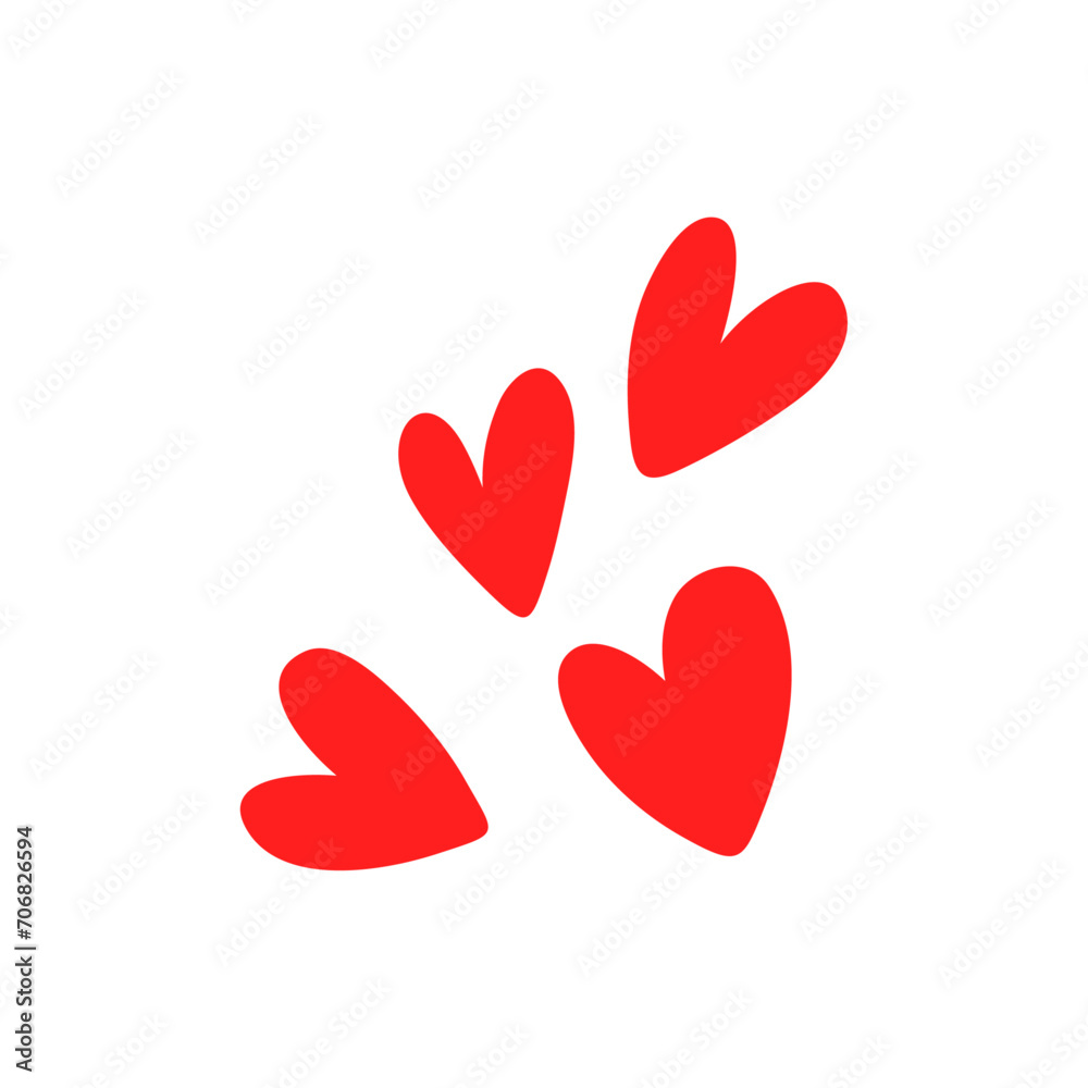 Vector collection of illustrated heart icons Vector collection of illustrated heart icons