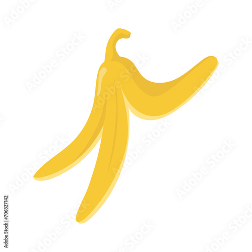 Vector banana peel isolated on a white background vector