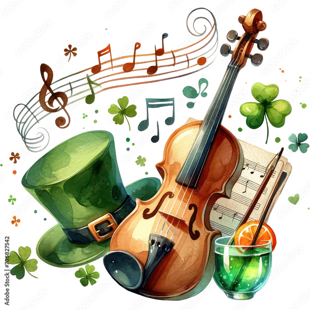 St Patrick's Day, Cute St Patrick's Day Design Elements the Irish music ...