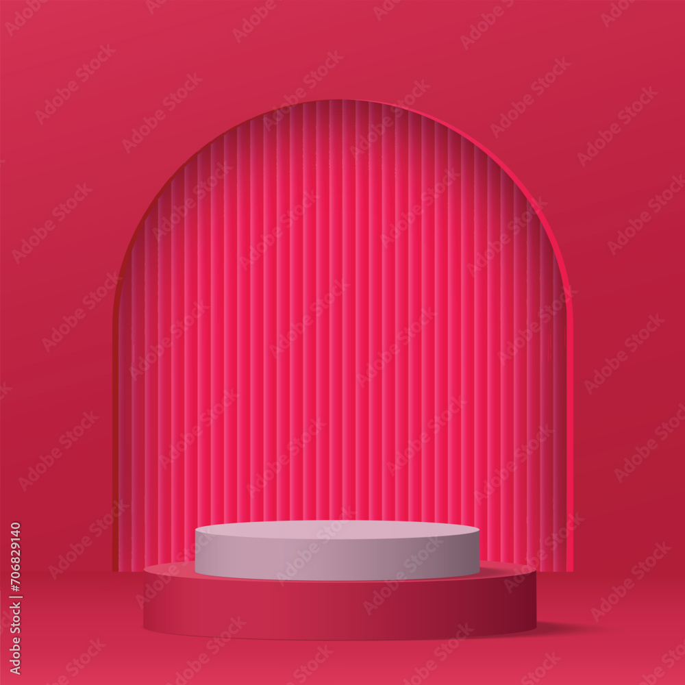 3d valentine podium scene for product display or placement. Vector 3d valentine podium scene for product display or placement. Vector