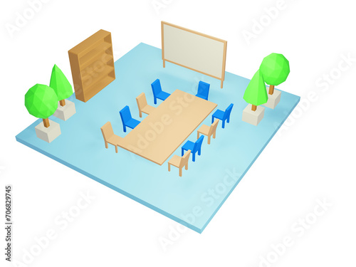 シンプルな3Dの会議室