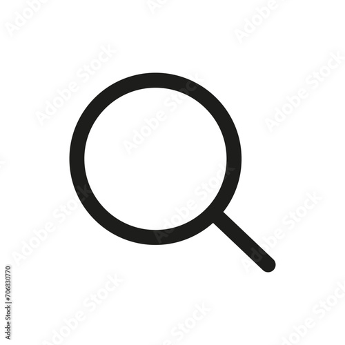 Magnifying glass search icon, search icon vector illustration isolated on white background.