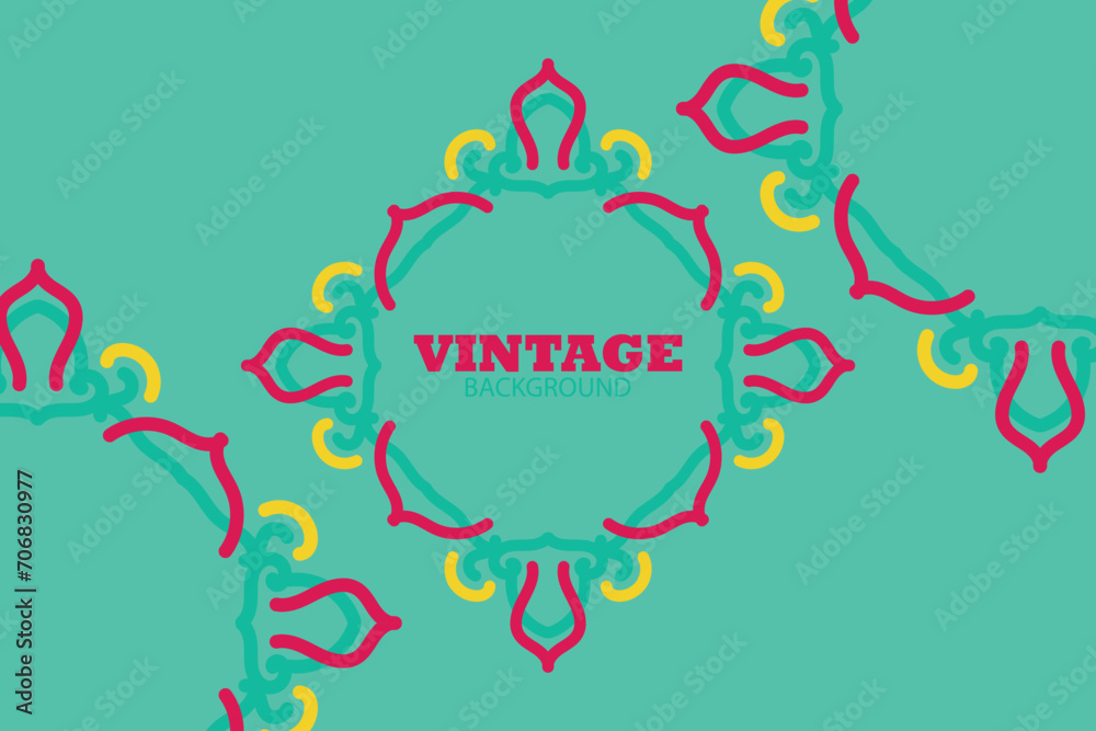 Obraz premium Islamic Arabic Background with Geometric pattern and Beautiful Ornament