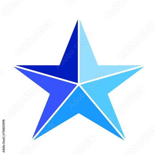 blue star icon vector illustration 