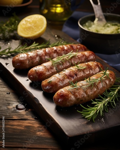 Immerse yourself in the allure of the seaside with this coastalinspired sausage, delicately infused with the briny flavors of seaweed, fresh dill, and a hint of lemon zest. Each succulent