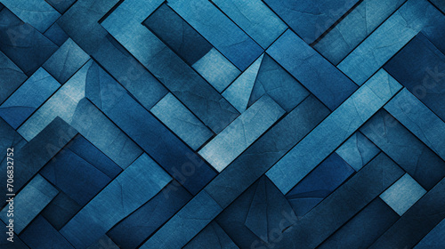 Blue wooden background photo