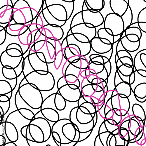 Lines curl into rounded shapes