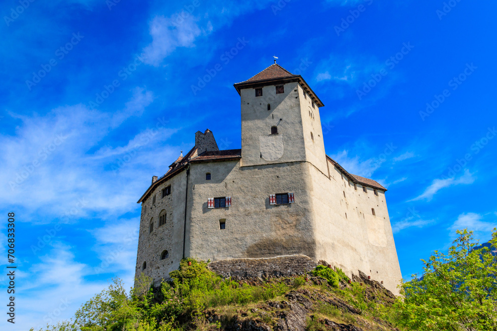 Gutenberg Castle in town of Balzers, Liechtenstein