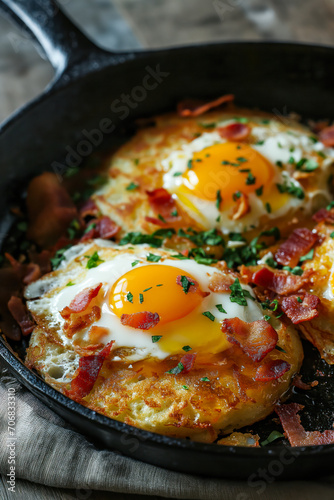 Delicious Hash Browns with Fried Eggs