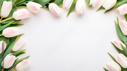 White tulips on the table