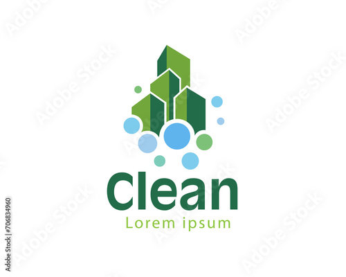 abstract foam block building real estate clean logo icon symbol design template illustration inspiration