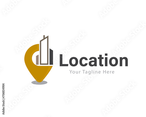 city building property location logo icon symbol design template illustration inspiration